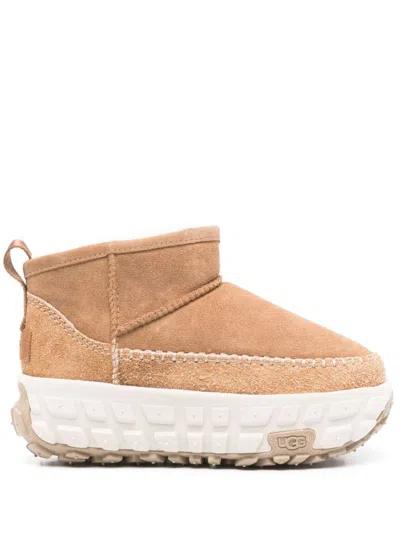 Ugg Suede Venture Daze Ultra Mini Ankle Boots In Brown