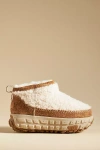 Ugg Venture Daze Cozy Shearling Flatform Shoes In Beige