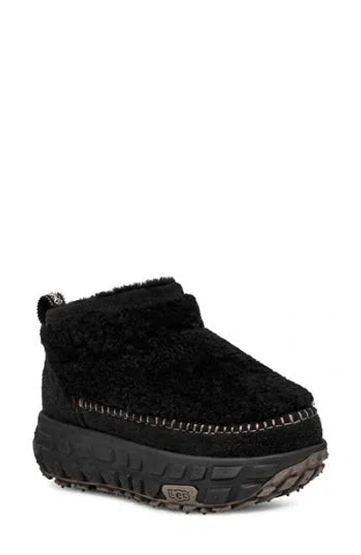 Ugg ® Venture Daze Ultra Mini Genuine Shearling Platform Bootie In Black