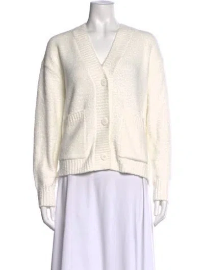 Pre-owned Ugg V-neck Long Dress In White