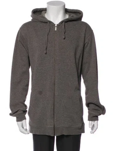 Pre-owned Ugg V-neck Long Sleeve Hoodie In Gray