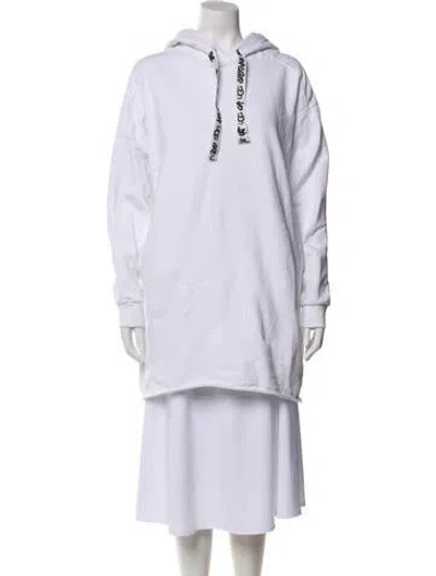 Pre-owned Ugg V-neck Midi Length Dress In White