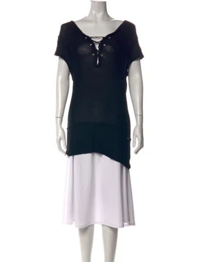 Pre-owned Ugg V-neck Short Sleeve Top W/ Tags In Black