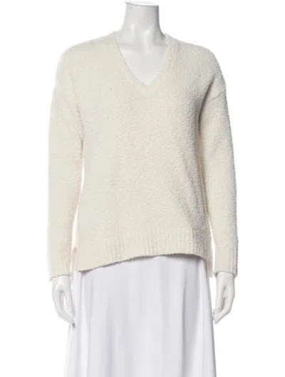 Pre-owned Ugg V-neck Sweater In White