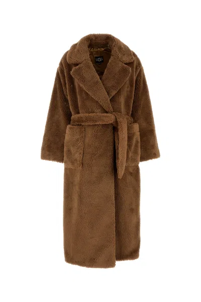 Ugg Biscuit Teddy Alesandra Coat In Brown