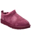 Ugg Micro Suede Short Boot Slippers Round Toe In Purple