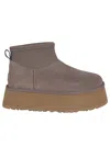 Ugg Mini Ankle Boots With Platform Sole And Pull Tab In Skp