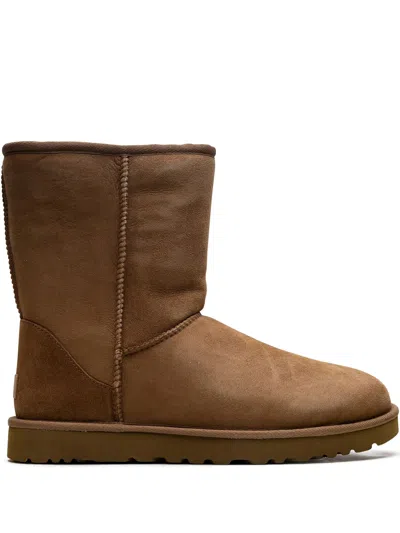 Ugg Sheepskin Overlock Stitch Boots With 20.32 Cm Shaft Height In Brown