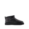 Ugg Classic Ultra Mini Leather Cozy Ankle Boots