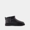 Ugg Classic Ultra Mini Leather Cozy Ankle Boots
