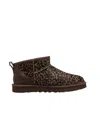 Ugg Classic Ultra Mini Calf-hair Ankle Boots In Animal Print