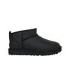 Ugg Classic Ultra Mini Leather Boot In Black