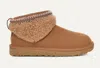 Ugg Suede Classic Ultra Mini Flatform Boots 30 In Brown