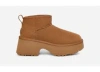 Ugg Brown 'ultra Mini New Heights' Boots In Cammello