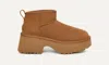 Ugg Brown 'ultra Mini New Heights' Boots In Chestnut
