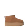 Ugg Biscuit Suede Classic Ultra Mini Ankle Boots In Nude