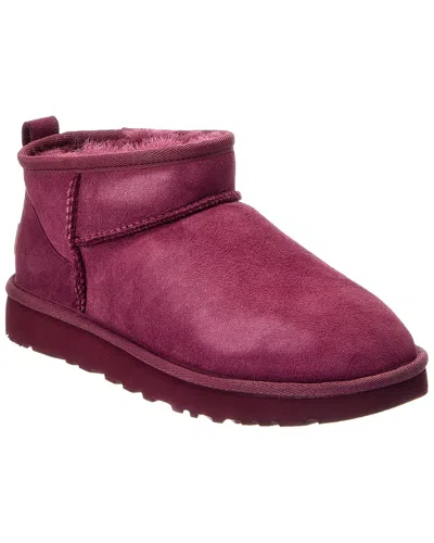 Ugg W Classic Ultra Mini Suede Bootie In Purple