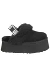 Ugg Funkette Platform Mules In Black