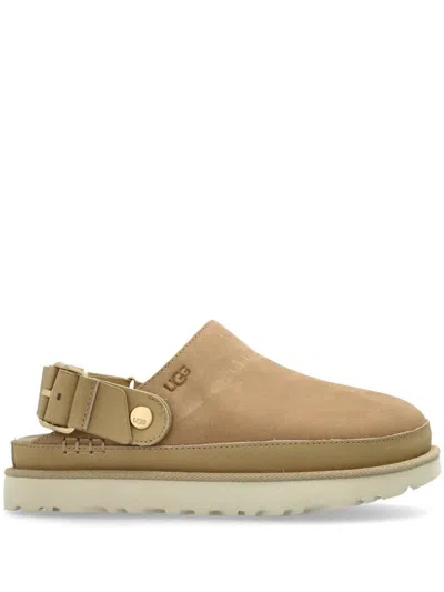 Ugg W Golden Star Villa Clog Slippers Shoes In Beige