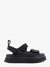 Ugg Logo Flat Sandals In Black