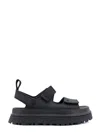 Ugg Logo Flat Sandals In Black