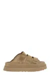Ugg Golden Glow Beige Sandals With Round Open Toe In Tech Fabric Woman
