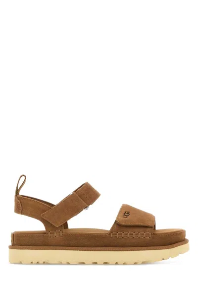 Ugg Goldenstar Touch-strap Sandals In Brown
