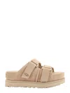 Ugg Goldenstar Hi Suede Slides Sand