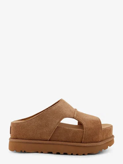 Ugg W Goldenstar Suede Sandals In Brown