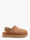 Ugg 25mm W Goldenstar Villa Suede Mules In Beige
