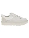 Ugg Lo Lowmel Low-top Lace-up Sneakers With Padded Collar In Neutral