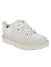 Ugg Lo Lowmel Low-top Lace-up Sneakers With Padded Collar In White