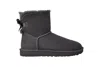 Ugg Mini Bailey Bow Ii Shearling Fur Boots In Black