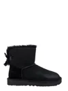 Ugg Mini Bailey Bow Ii Shearling Fur Boots In Blk