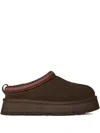 Ugg Tazz Ii Embroidered Shearling Slippers In Brown
