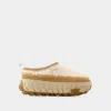 Ugg Venture Daze Cozy Shearling Flatform Shoes In Beige