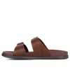 Ugg Wainscott Buckle Slide Slipper Red In Brown