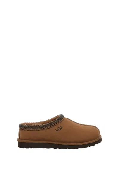 Ugg Water-resistant Nubuck Slip-on Shoes With Sheepskin Lining In Brown