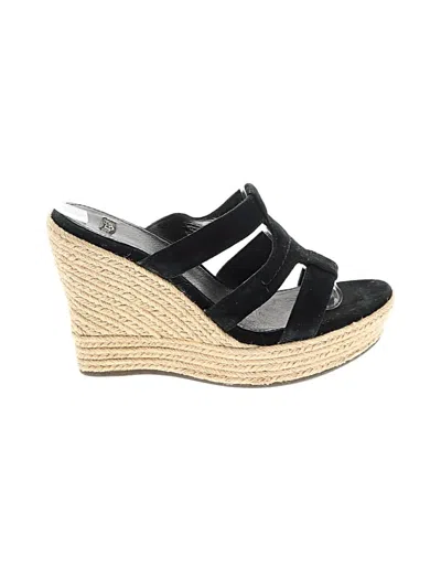 Pre-owned Ugg Wedges In Black