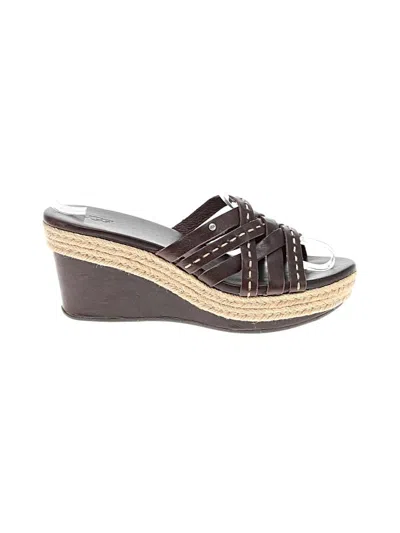 Pre-owned Ugg Wedges In Brown