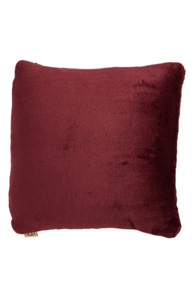Ugg Whistler Plush Throw Pillow In Burgundy