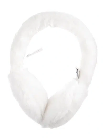 Pre-owned Ugg White Faux Fur  Winter Earmuffs