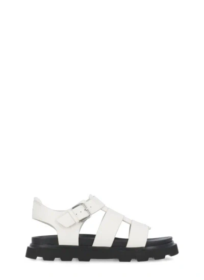 Ugg White Smooth Leather Sandals