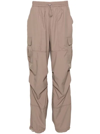 Ugg "winny" Ripstop Tapered Trousers In Brown