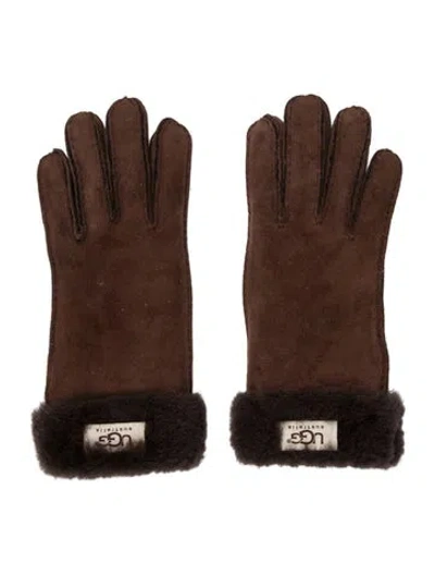Pre-owned Ugg Winter Gloves In Brown