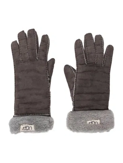 Pre-owned Ugg Winter Gloves In Grey