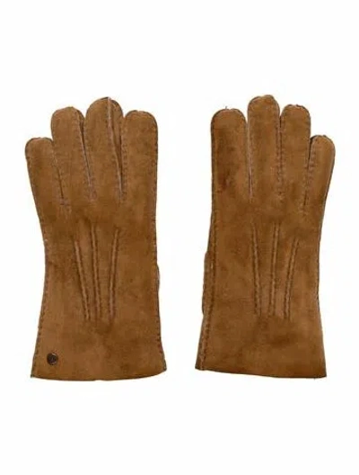 Pre-owned Ugg Winter Leather Gloves In Neutral