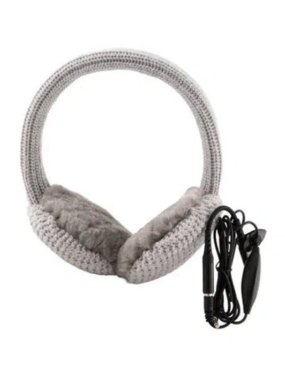 Pre-owned Ugg Wired Knitted Earmuffs In Grey