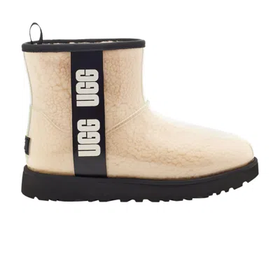 Pre-owned Ugg Wmns Classic Clear Mini 'natural Black' | Cream | Women's Size 7 In White