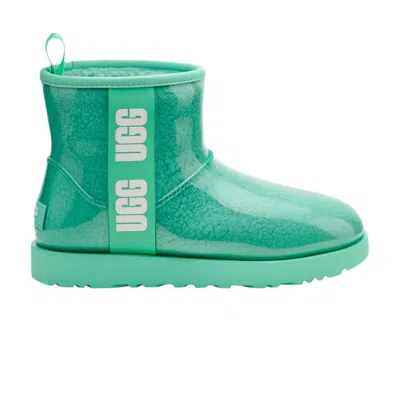Pre-owned Ugg Wmns Classic Clear Mini 'tide Pool' | Green | Women's Size 5